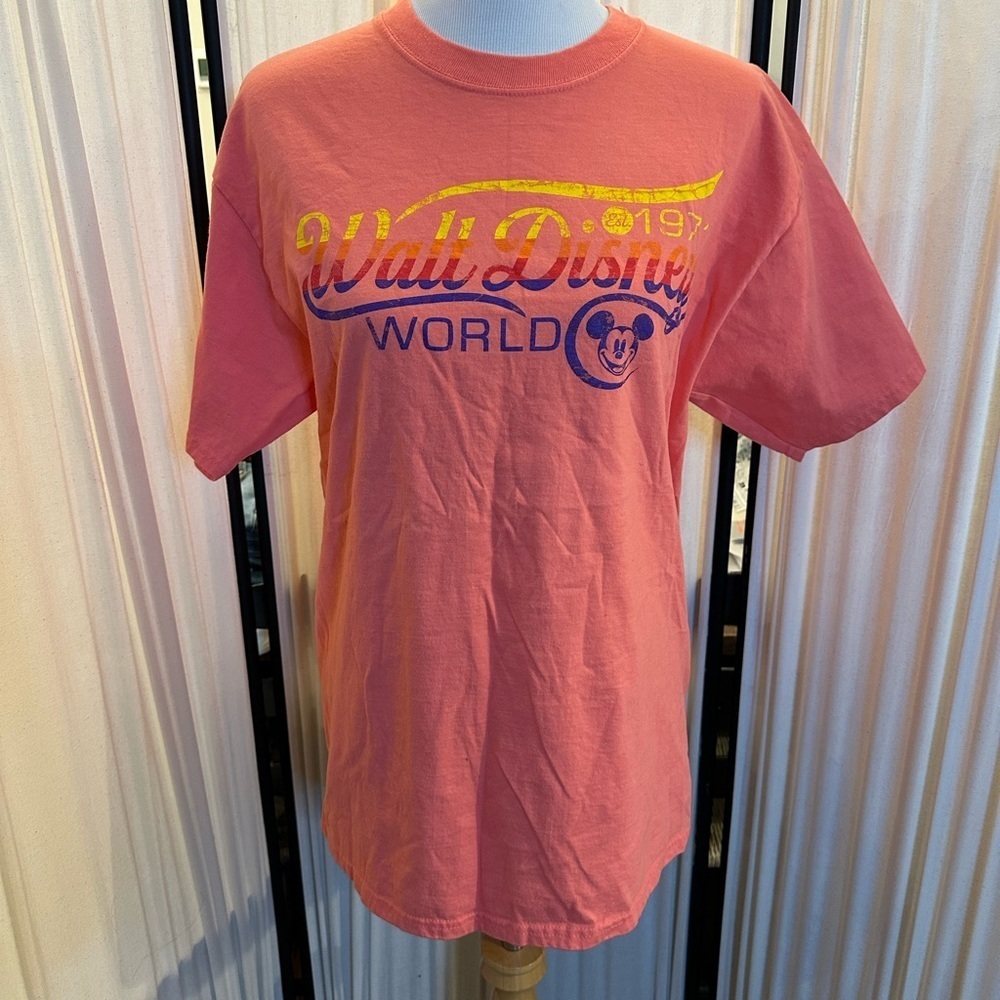 Disney Pink Short Sleeve Tee with Graphic Design